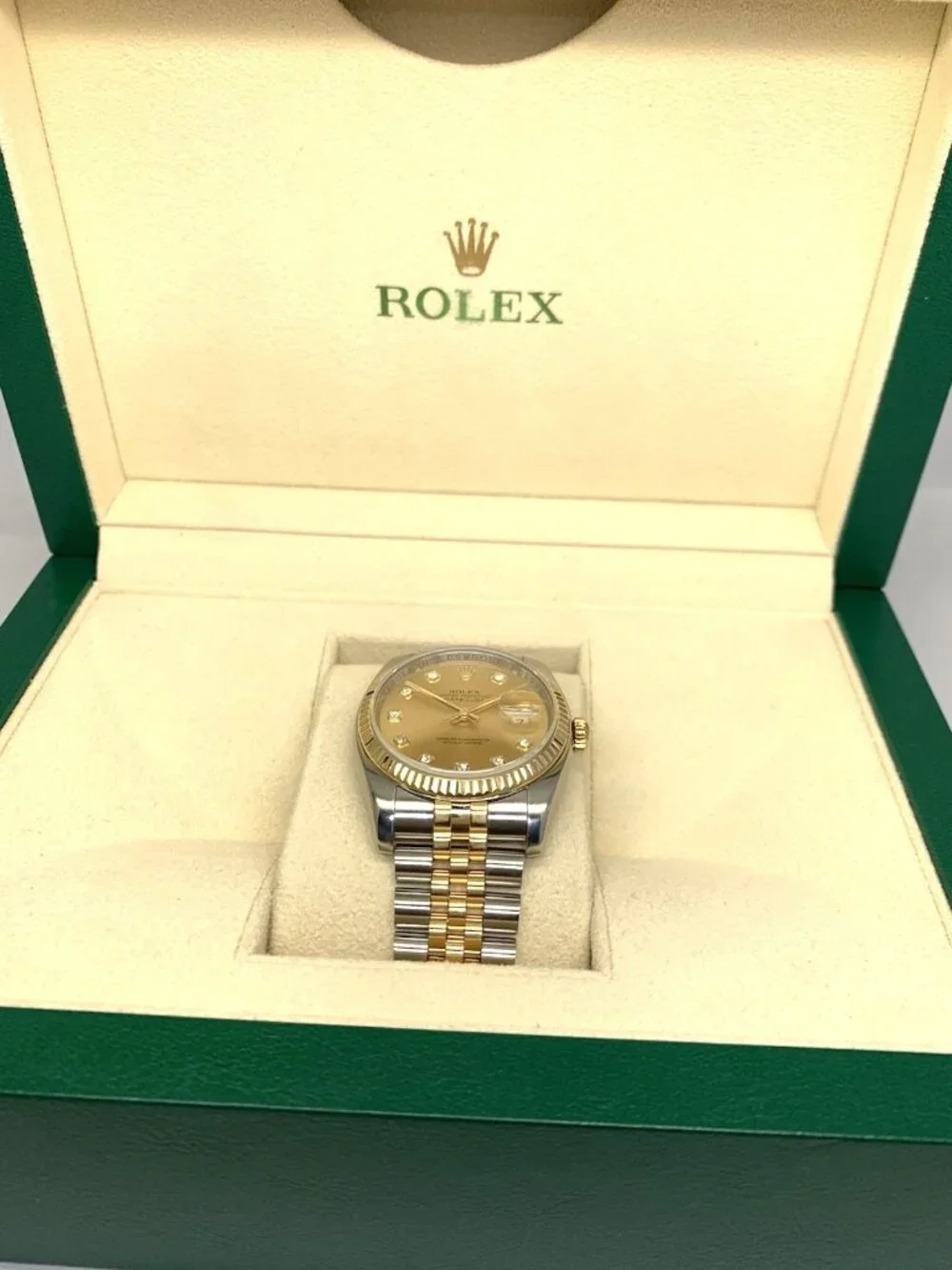 Rolex Datejust Watch 116233 Swiss Automatic Diamond Dial 18K Gold & Steel 36mm